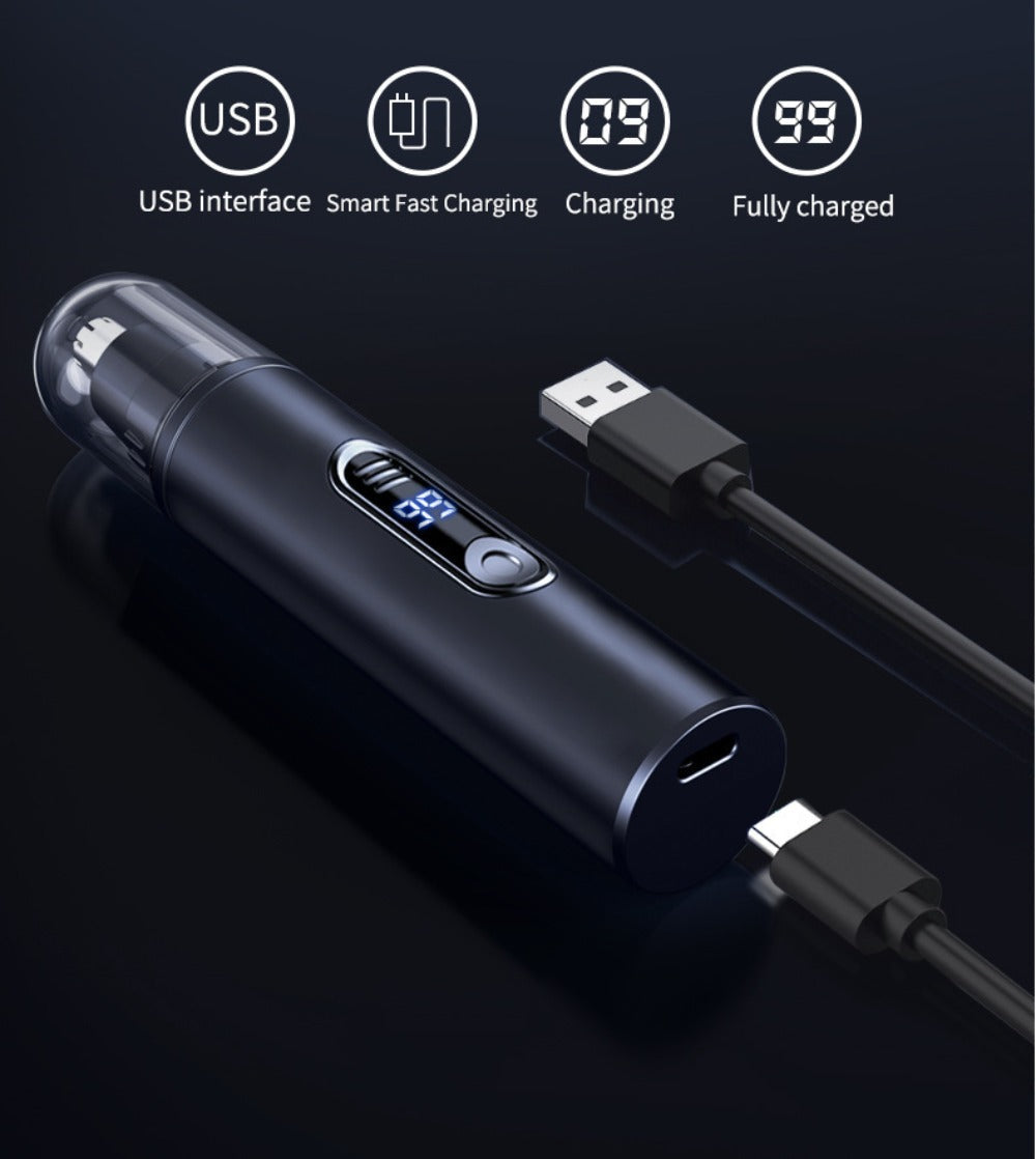 Nose Hair Trimmer Electric Painless 3-in-1 USB Rechargeable with LED Display – Trims Nose Ear Hair Eyebrows Waterproof Grooming Device for Men Women