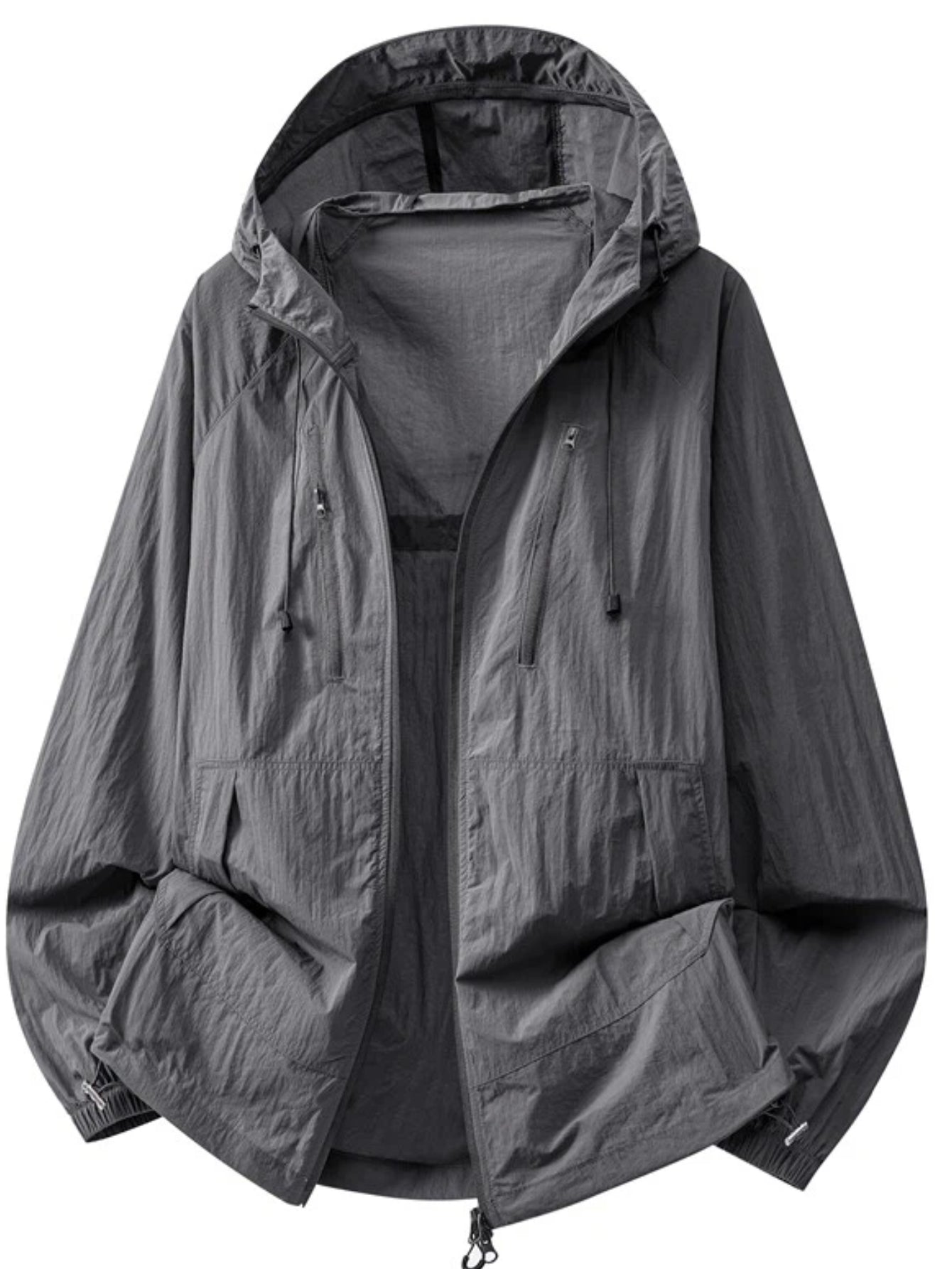 Men's Lightweight Hooded Fishing Shirt - Breathable Nylon Sun Layer