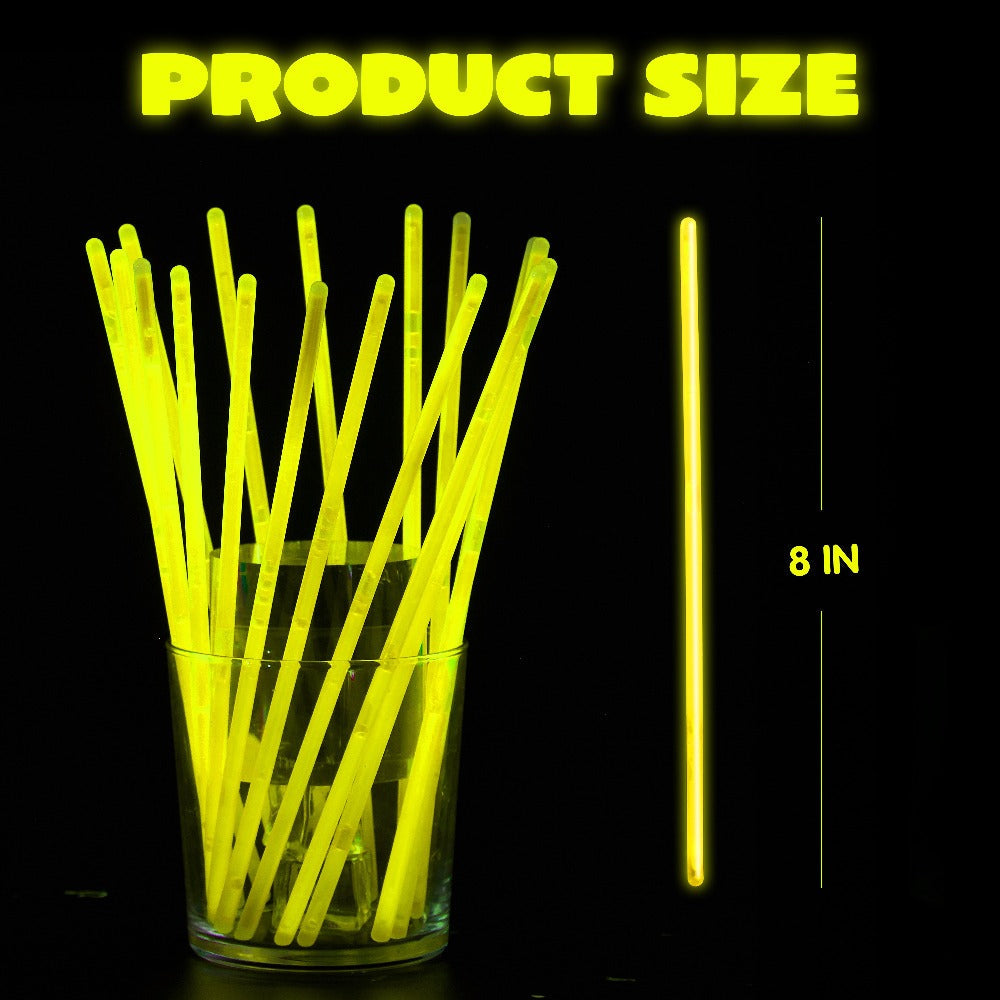 144-Piece Glow Sticks Bulk Pack 8 Inch – 7 Colors Glow in the Dark Bracelets & Necklaces for Halloween Christmas New Year Party Supplies Favors Concerts Festivals