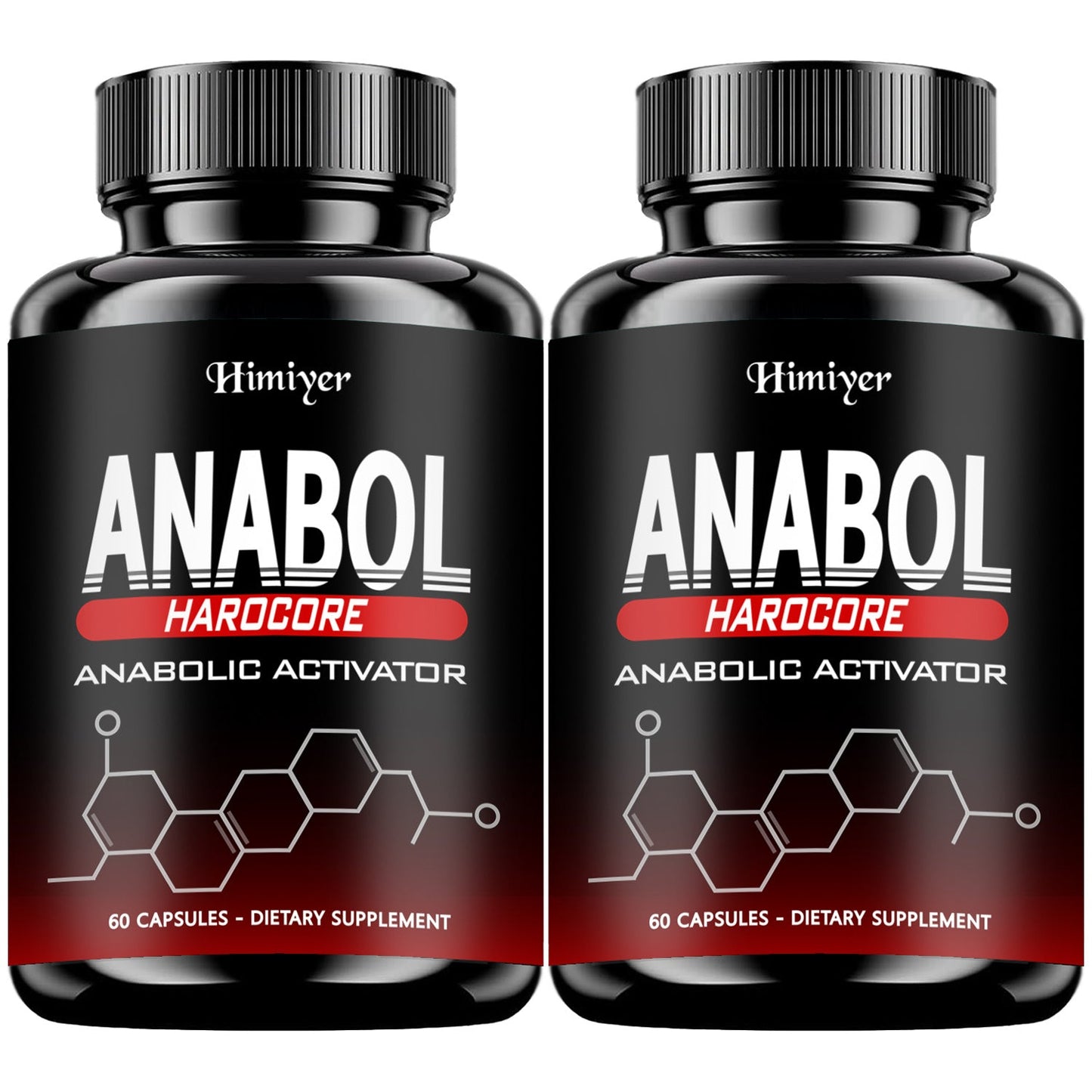 Anabol Hardcore Anabolic Activator for Men — Advanced Energy, Strength & Muscle Performance Formula with 6-Keto-Diosgenin & Hecogenin | Daily Wellness Support | 60 Capsules | 1-3 Bottle Options