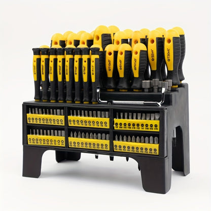 Magnetic Screwdriver Set 100/118/126-Piece – Insulated Chrome Vanadium Bits with Ratchet, Precision & Torx Drivers, Non-Slip Handles, Organized Storage Case for Electronics, Auto & DIY Repair