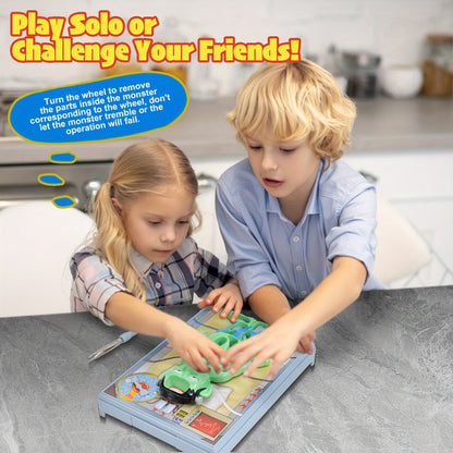 Operation Monster Board Game for Kids – Steady Hand Skill Game with Tweezers, 3D Monster Pieces, Fun Family Game Night for Ages 3+, 1-2 Players, Great Gift for Boys and Girls