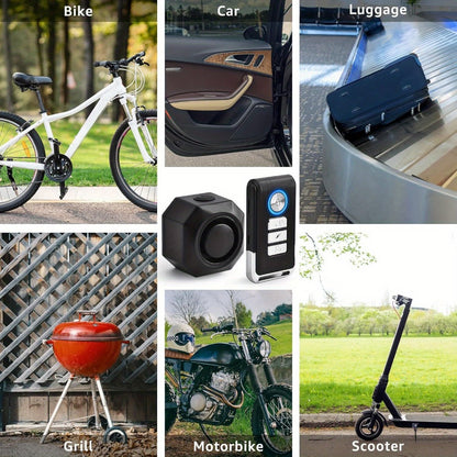 Bike Alarm Anti-Theft 110dB – USB Rechargeable Bicycle Alarm with Wireless Remote, Vibration Motion Sensor & 3 Volume Levels for Bicycle, Motorcycle, Scooter, Trailer & Car Security