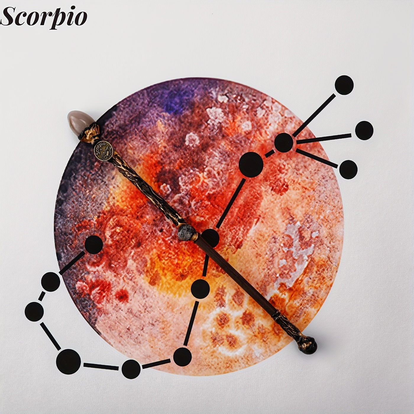 Zodiac Crystal Magic Wand with Gift Box – Handmade Astrology Wand All 12 Signs Aries Taurus Gemini Cancer Leo Virgo Libra Scorpio Sagittarius Capricorn Aquarius Pisces Cosplay Party Decor Birthday Gift