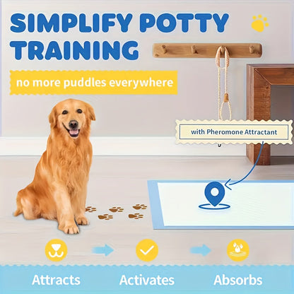 Bulk Pet Pee Pads 50 to 400-Count – Super Absorbent Leak-Proof Disposable Training Pads 23.6"x23.6" | For Dogs, Puppies, Cats & Rabbits | Extra Thick Option Available | Multi-Pet Household Value Pack