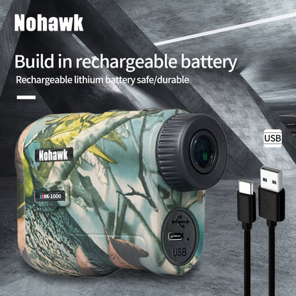 Laser Rangefinder 1000M USB Rechargeable – Hunting & Golf Range Finder with Speed, Altitude & Slope Compensation | M/Yard Switch, 7 Measurement Modes, Compact Design