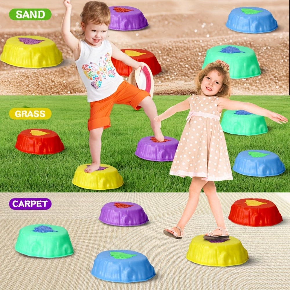 Light-Up Stepping Stones for Kids 10 Piece Glow Balance Training Sensory Coordination Game Indoor Outdoor Activity Toy Party Birthday Christmas Gift Boys Girls Ages 3+