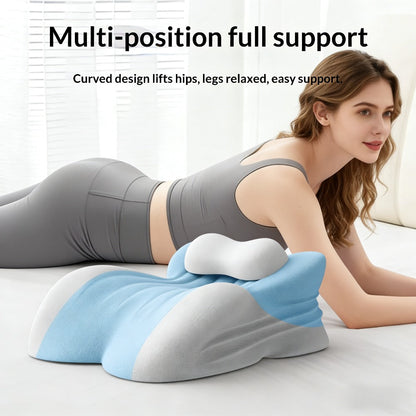 Wedge Pillow Memory Foam – Ergonomic Cervical & Lumbar Support for Stomach, Side & Back Sleepers | Breathable Removable Washable Cover, Multi-Use for Sleep, Office & Reading, Great Gift for Couples