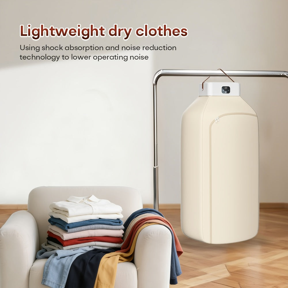Mini Dryer Machine 600W Portable Clothes Dryer Dual Mode Quiet Operation Timer 1H 2H 8H Energy Efficient for Apartments Dorms RVs Travel Small Spaces Basic Premium
