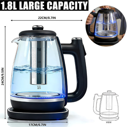 Electric Kettle 1150W Fast Heating – Removable Stainless Steel Filter, Overheat Protection & Easy to Clean, Versatile Hot Water Kettle for Coffee, Tea & Drinking Water, Ideal Kitchen Gift