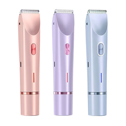 Women's Electric Body Shaver Painless Hair Removal — 2-in-1 Lady Razor for Face Nose Bikini Legs Underarms, Wet Dry Use, IPX6 Waterproof, USB Rechargeable, Portable Travel Shaver