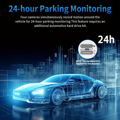 360 ° 3/4-channel 1080P High-definition Ultimate Safety Driving Recorder Set, Dash Camera for Cars, Night Vision, Loop Recording - Car, 24/7 Recording Parking Mode Monitor, WDR, G-Sensor, Optional 32GB Card