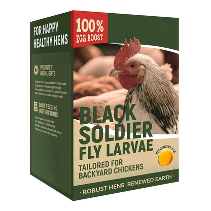 Dried Black Soldier Fly Larvae for Chickens - High Protein BSF Larvae Treats with Calcium for Laying Hens Ducks Quail Birds Reptiles Non-GMO Natural