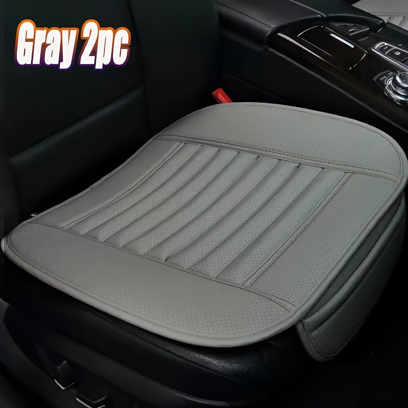 2pcs Front Seat Pads with Non-Slip Rubber Base, Breathable No-Back Design for Long-Lasting Comfort, Universal Fit for All Seasons