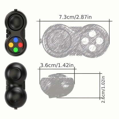 Fidget Pad Game Controller Design 8-in-1 Sensory Toy for Kids Adults – ADHD Anxiety Stress Relief Handheld Cube 7 Colors Variety Pack