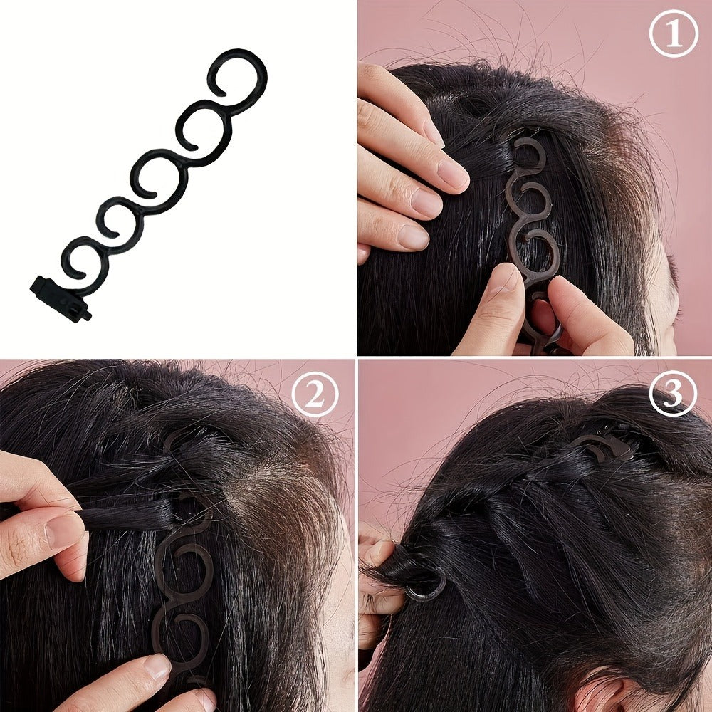 51-Piece Hair Styling Tool Set Braiding Kit with Clips Donut Bun Maker Hair Pins Curlers Braid Accessories for Women Bridal Wedding Updo Special Occasion Gift