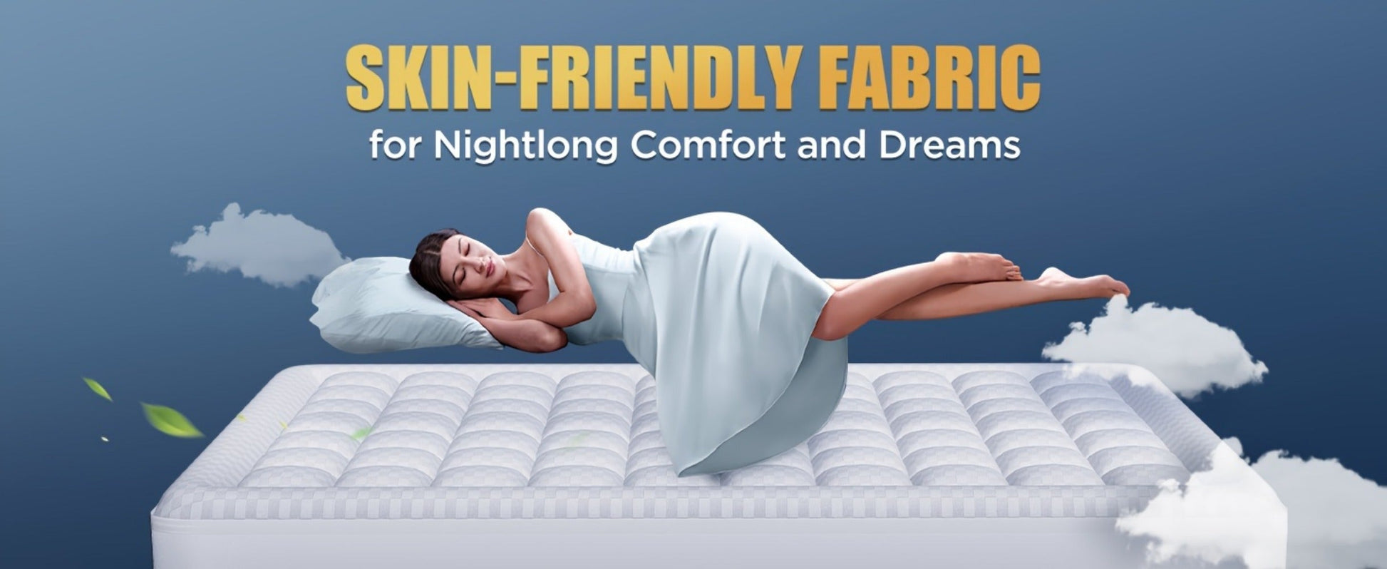 8-21 Inch Mattress Pad with Washable Cover for Bedroom Comfort and Support detail image - detail view 12
