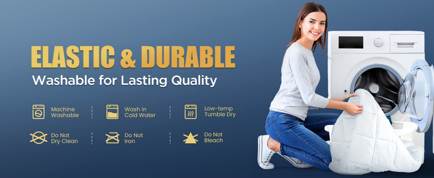 8-21 Inch Mattress Pad with Washable Cover for Bedroom Comfort and Support detail image - detail view 13
