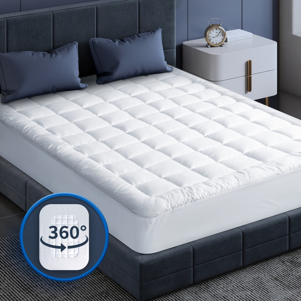 Mattress Pad, Quilted Memory Foam Machine Washable, Deep Pocket 8 - 21", Motion Isolation shown in the main product view