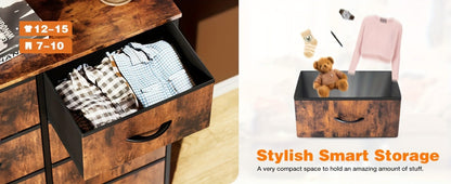 8-Drawer Fabric Dresser, Clothing Storage Organizer for Bedroom detail image - detail view 15