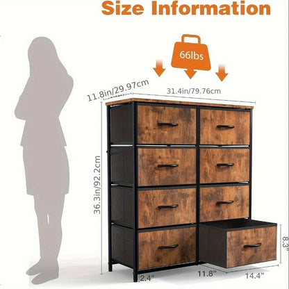 8-Drawer Fabric Dresser, Clothing Storage Organizer for Bedroom detail image - detail view 4