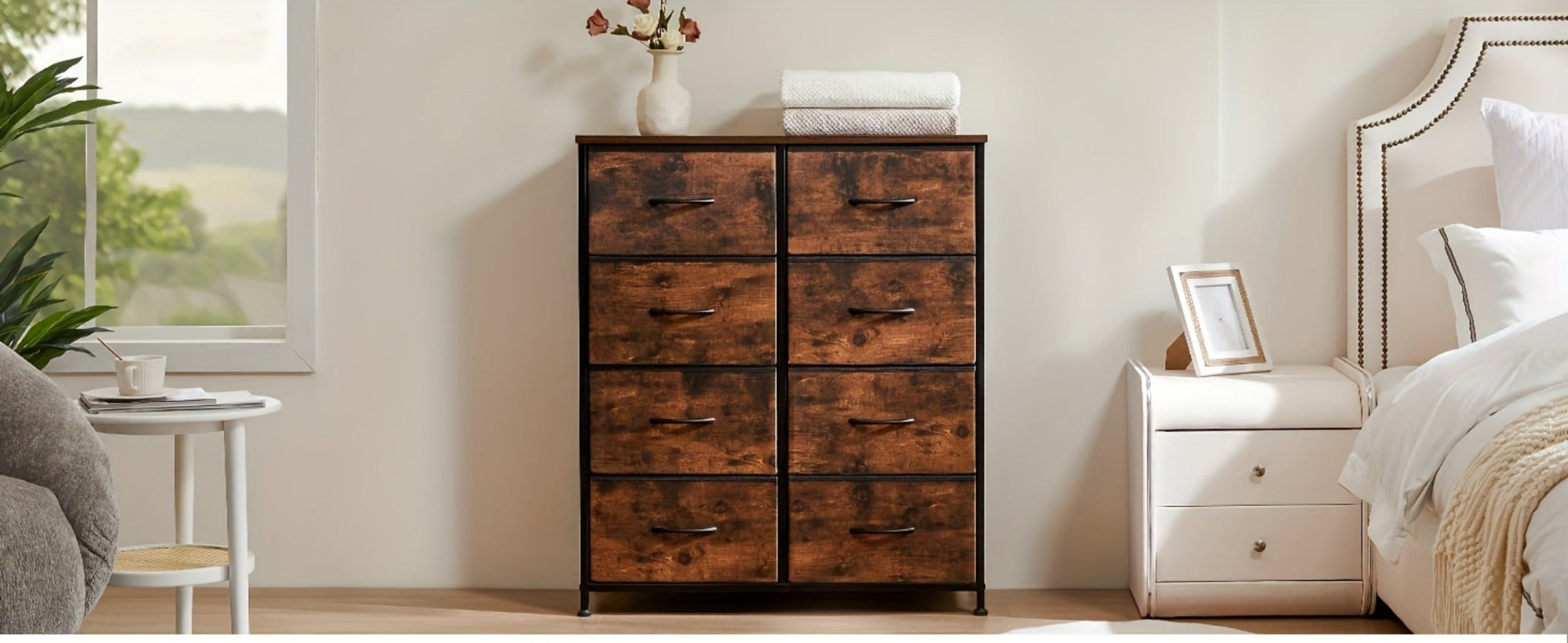 8-Drawer Metal Dresser, Clothing Storage Organizer for Organized Everyday Storage detail image - detail view 14