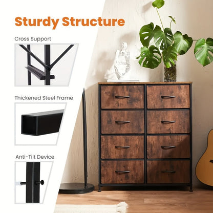 8-Drawer Wall-Mounted Dresser with Multiple Color Options for Organized Everyday Storage detail image - detail view 16