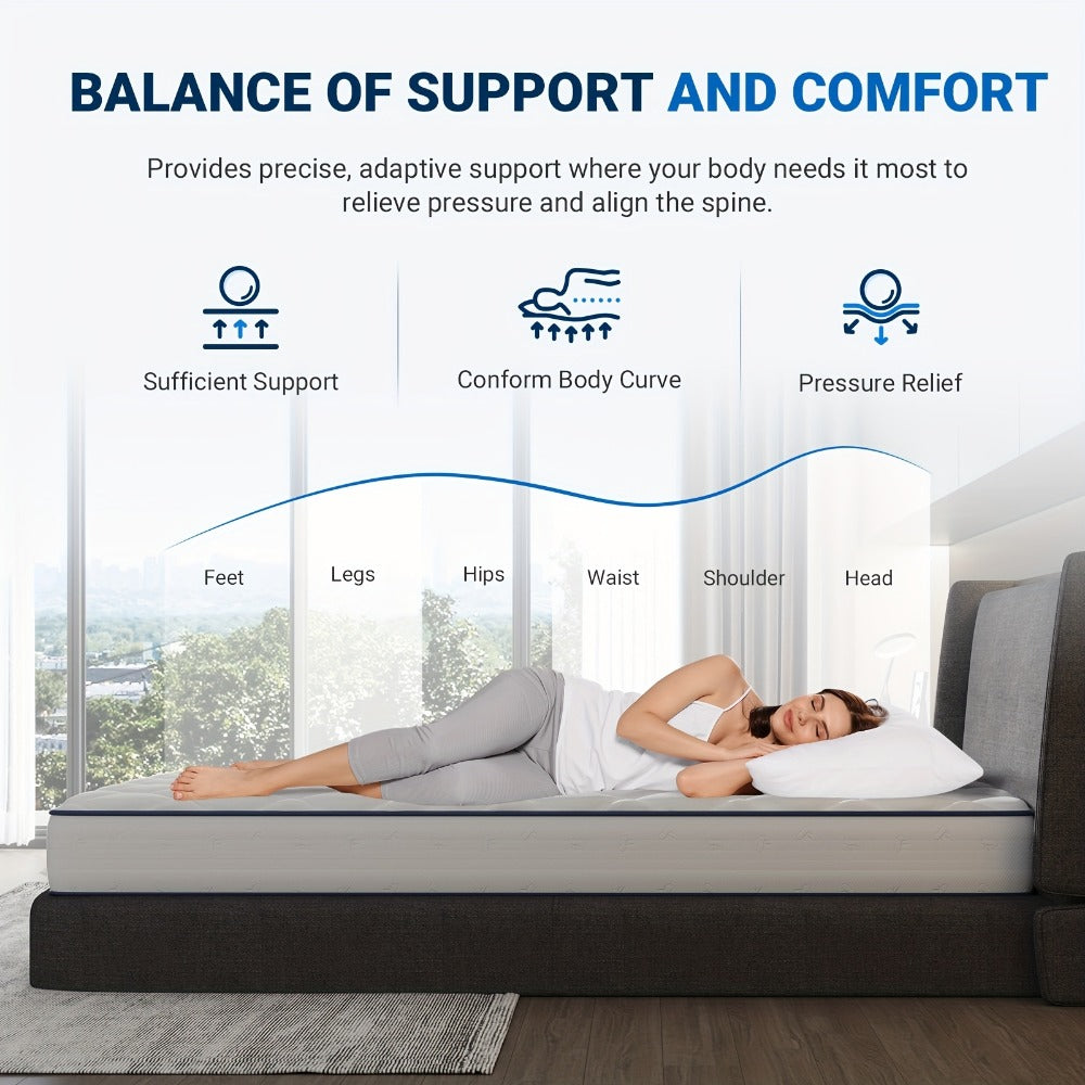 8-Inch Mattress, Bedroom Mattress in a Box for Bedroom Comfort and Support detail image - detail view 7