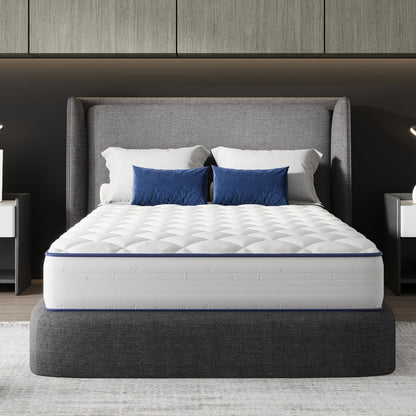 Mattress, Pillow Top Foam and Spring Hybrid 6 or 8 Inch Medium Soft Bonnell Coil shown in the main product view