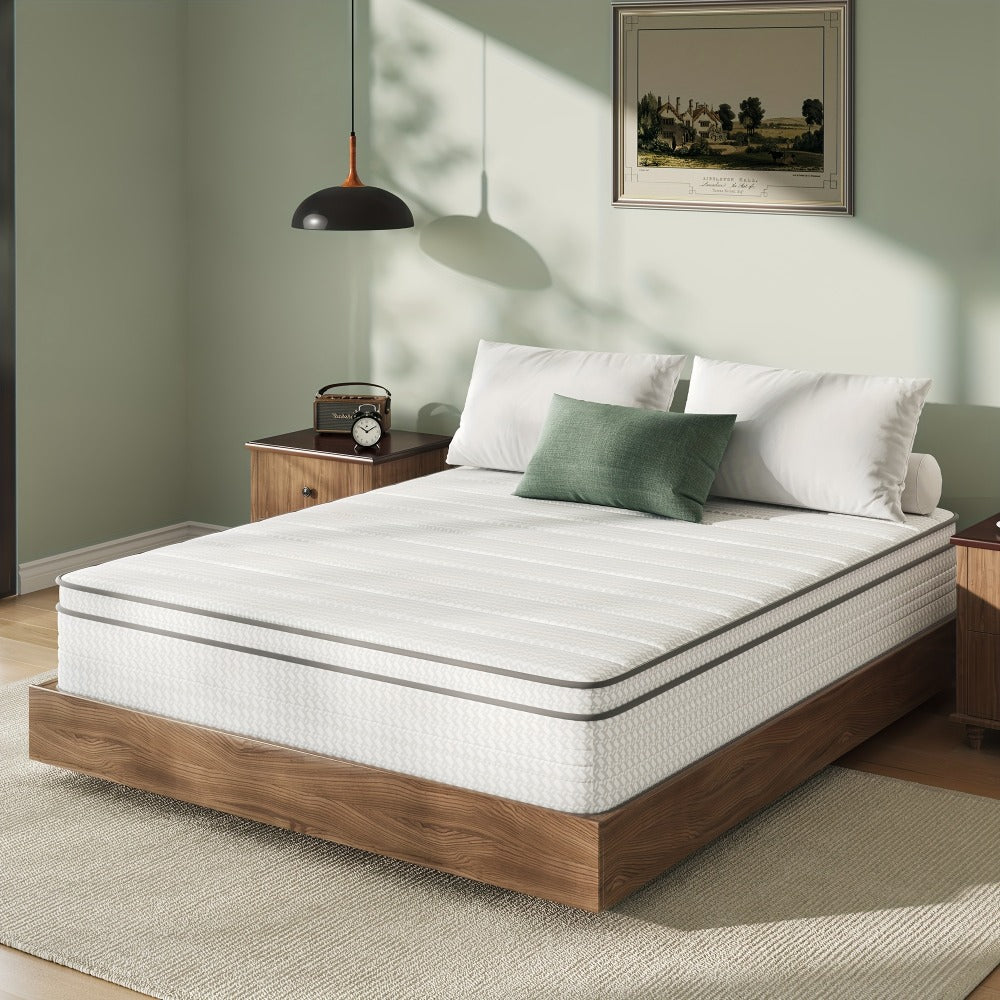 Mattress, Hybrid Foam 6 8 Inch Pillow Top Pocket Spring Coil Motion Isolation shown in the main product view