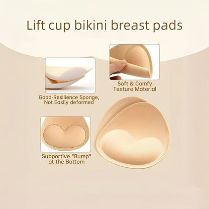8-Pack Women's Adhesive Bra Pads - Reusable Push-Up Bikini Inserts