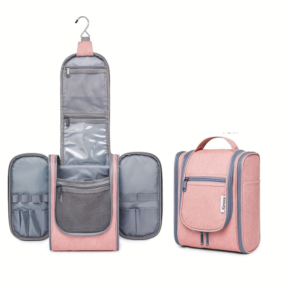 Hanging Toiletry Bag for Women Large Capacity Travel Makeup Organizer Bag with Hook Multi-Compartment Waterproof Cosmetic Pouch 16 Prints for Cruise Gym