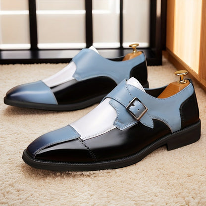 Men's Loafers & Slip-Ons - Color Blocked & Metal Buckle 120933