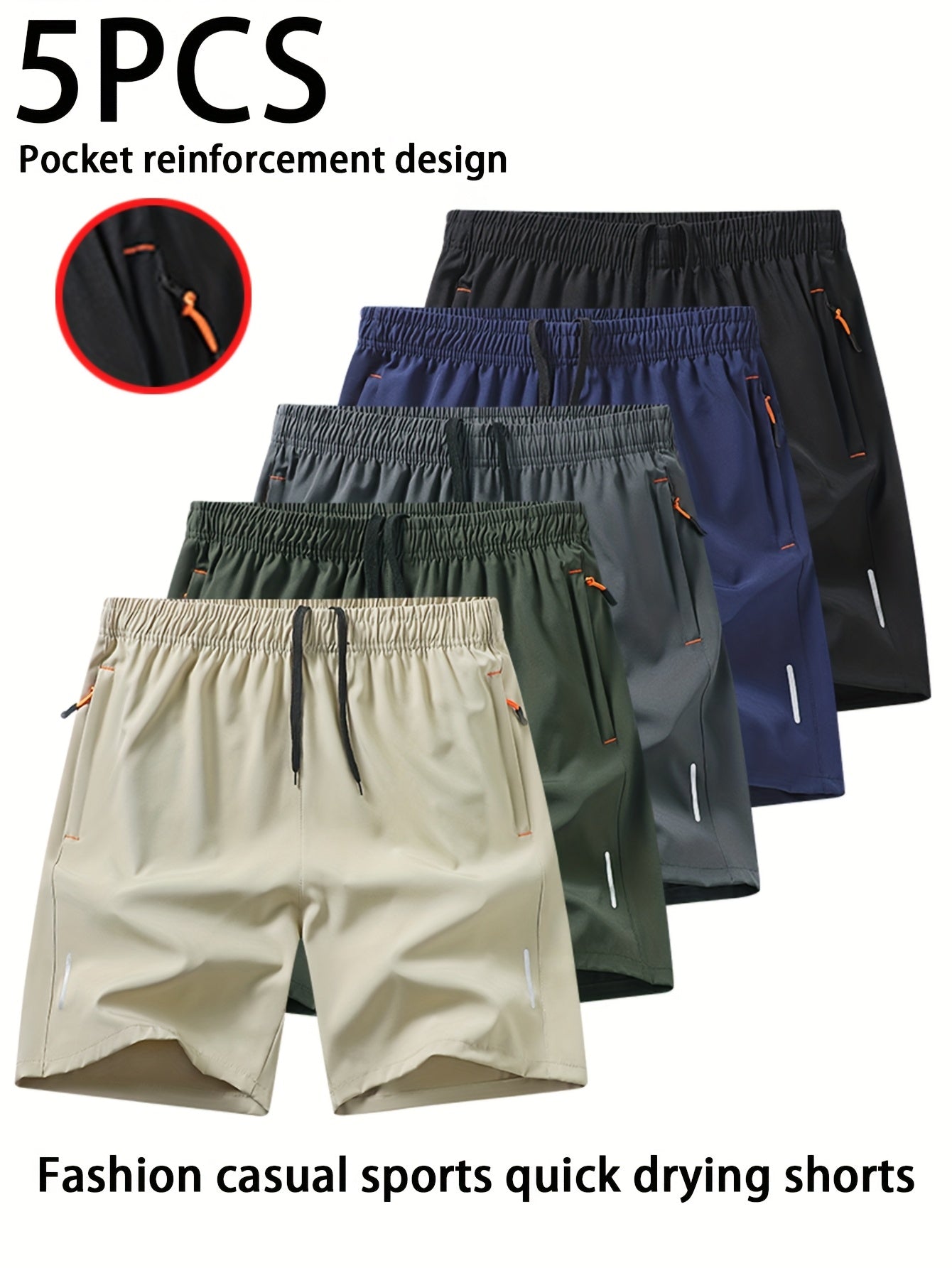 Men's Athletic Shorts - Stretch With Pockets Active Style 558437
