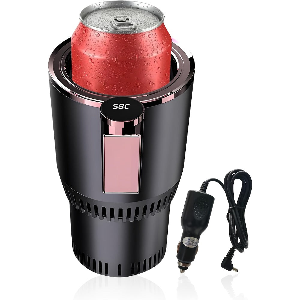 Car Cup Warmer & Cooler 2-in-1 – 12V Electric Heated & Cooled Beverage Holder for Car, Heats to 140°F Cools to 21°F, Smart Auto Mug Warmer for Commuters, Travelers & Road Trips