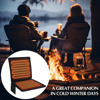 USB Heated Seat Cushion Foldable Heating Pad with 3 Adjustable Heat Modes – Portable Electric Warming Cushion for Stadium, Camping, Office & Outdoor Use, Available in 1pc & 2pcs (USB Power, No Battery)