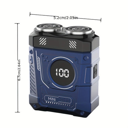 Rotary Electric Shaver for Men & Women 2-in-1 Dual Head USB Rechargeable — 3-Speed Adjustable Cordless Razor Mecha Design for Face Body Underarms Legs, Portable Grooming Device 3 Colors