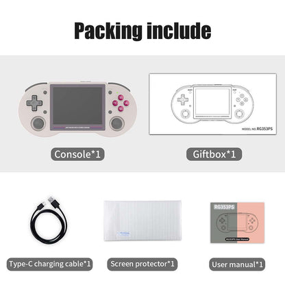 Anbernic RG353PS Handheld Game Console Linux RK3566 3.5-Inch 4:3 IPS HDMI Retro Emulator 3500mAh Plug and Play Wi-Fi Bluetooth