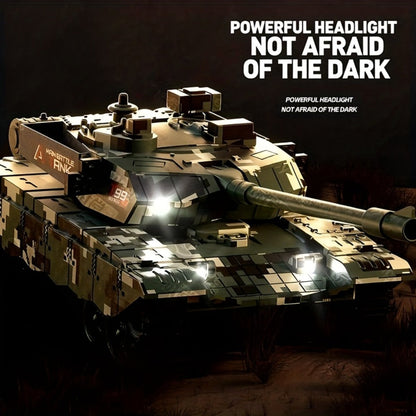RC Armored Tank 1:16 Scale All-Terrain Tracked Off-Road – Remote Control Military Tank Collectible Display Model for Boys Kids & Collectors, Best Birthday Christmas New Year Gift Ages 6+