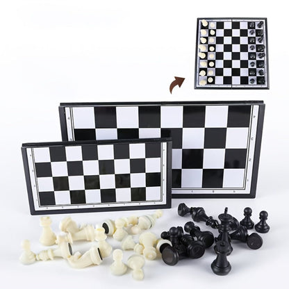 Magnetic Chess Set Folding Board Portable Travel Chess Game Mini Checkerboard for Kids Adults Family Gift No Battery Needed