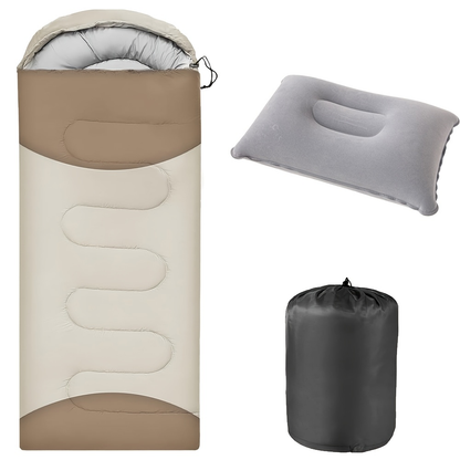 Lightweight Sleeping Bag for Backpacking Camping Hiking - 68°F Warm Weather Rating, Compression Bag Included, Outdoor Travel Hunting Sleep Bag for Adults