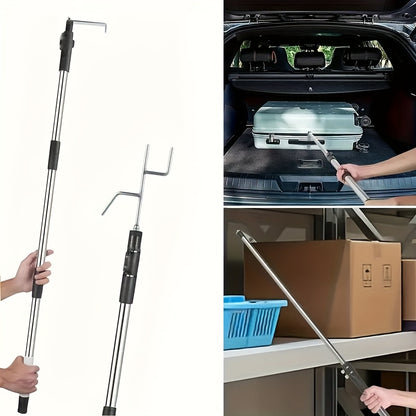 Stainless Steel Telescopic Truck Grab Set - Adjustable Length, Anti-slip Grips, Suitable for Handling, Warehouses, Construction Sites - Compatible with Pickups, Trucks, Trailers - Easy to Store And Transport, Durable Structure