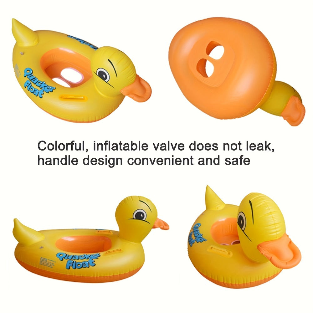Inflatable Duck Pool Float with 2 Handles – Cute Animal Swim Ring for Kids & Adults, Durable PVC Summer Water Toy for Pool Lake Beach River Party, 1-Pack, 2-Pack or 4-Pack