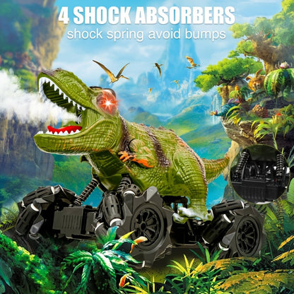 Monster Stunt RC Car with LED Lights Sound & Mist Spray – 360° Drift Remote Control Monster Truck, All-Terrain Indoor Outdoor Toy for Boys Girls Ages 6+, Birthday Christmas Gift