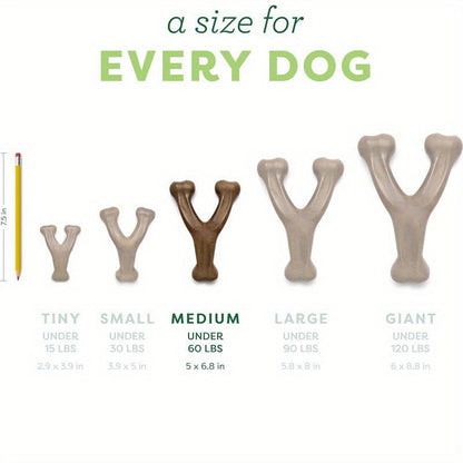 Dog Chew Toy Bacon Flavor Teeth Cleaning Bone - Durable Interactive Chew Stick for Aggressive Chewers, Dental Cleaning Toy for Dogs & Cats, Long-Lasting Flavored Pet Chew Bone