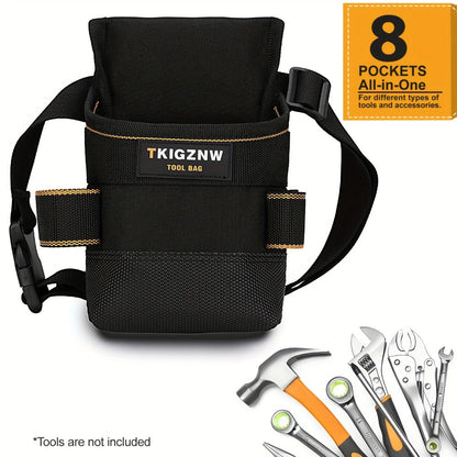 Tool Belt Pouch Heavy Duty Electrician | Adjustable Strap Multi-Compartment Organizer with Zipper | Professional Tool Bag for Plumbers Mechanics Electricians Equipment Storage