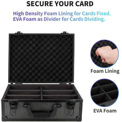 Top Loader Storage Box with Safety Lock 35PT 3x4 Rigid Hardboard - XL 2-Pack for PSA BGS SGC Graded Cards, Sports Card Collector Organizer for Pokemon MTG Baseball Basketball Football Trading Cards