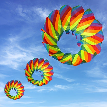 Rotating Lotus Tail Kite 3D Flower Basket Iridescent Kite for Kids Adults Outdoor Beach Park Flying Fun Easy to Fly Birthday Gift Boys Girls