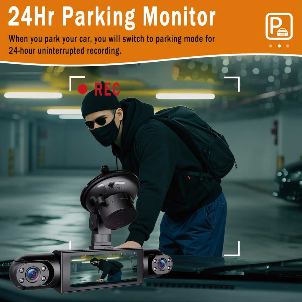 HOEMYER 360° Panoramic 4-Lens Channel 1080P HD Ultimate Safety Car DVR Set, 1080P Front And 720P Full Coverage Front, Rear, Left, And Right, Four-Screen Simultaneous Display, HD Night Vision, WDR, G-Sensor, Loop Recording - Car Accessories/Car Dashb
