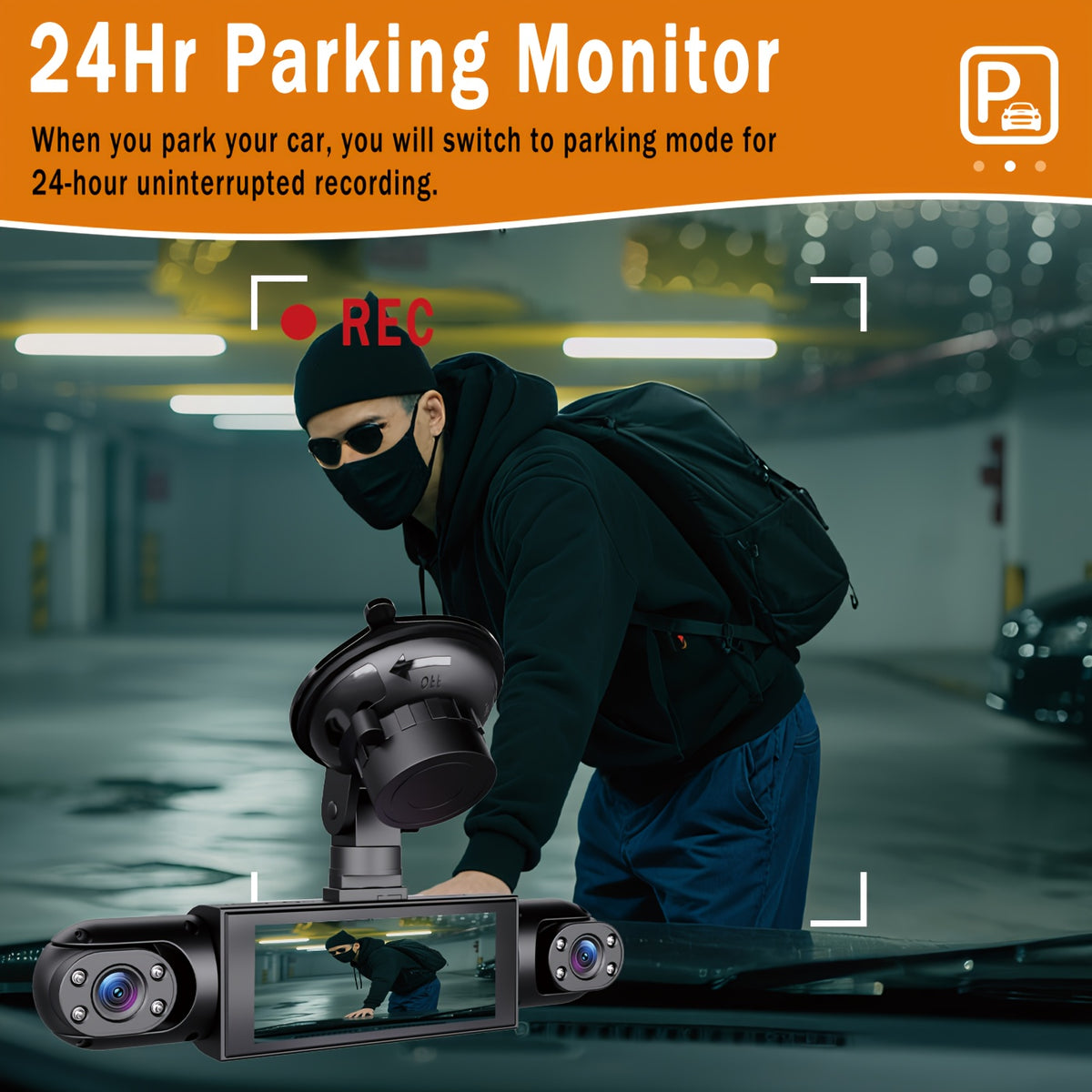 HOEMYER 360° Panoramic 4-Lens Channel 1080P HD Ultimate Safety Car DVR Set, 1080P Front And 720P Full Coverage Front, Rear, Left, And Right, Four-Screen Simultaneous Display, HD Night Vision, WDR, G-Sensor, Loop Recording - Car Accessories/Car Dashb
